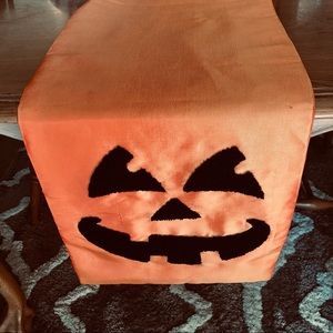 Halloween Table Runner Jack O Lantern Pumpkin  72” x 14”